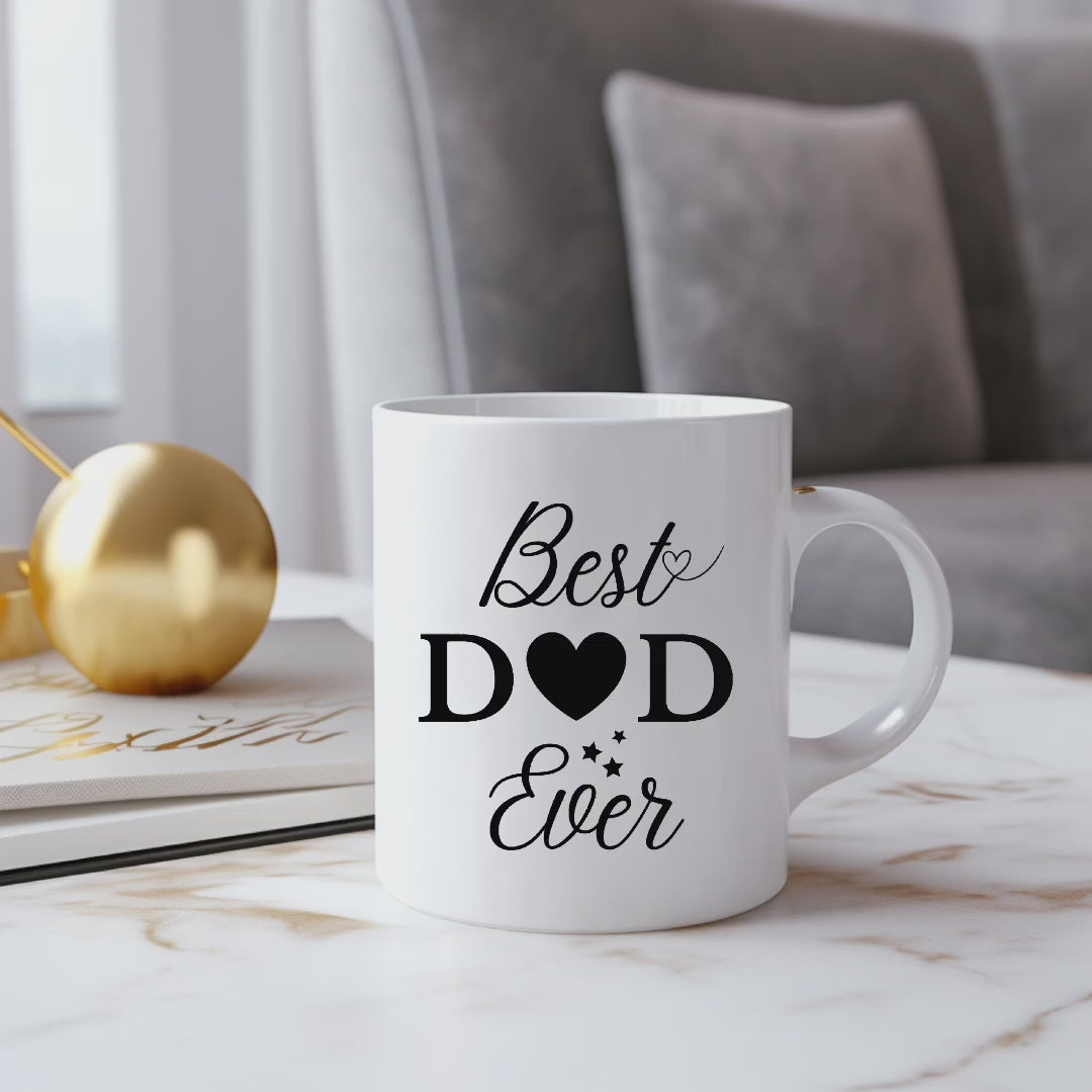 Moderne Tasse Best Dad Ever, Papa Tasse, minimalistische Lineart-Stil Tasse, Tasse für Väter, Best Dad ever-Tasse, Geschenk für Papa