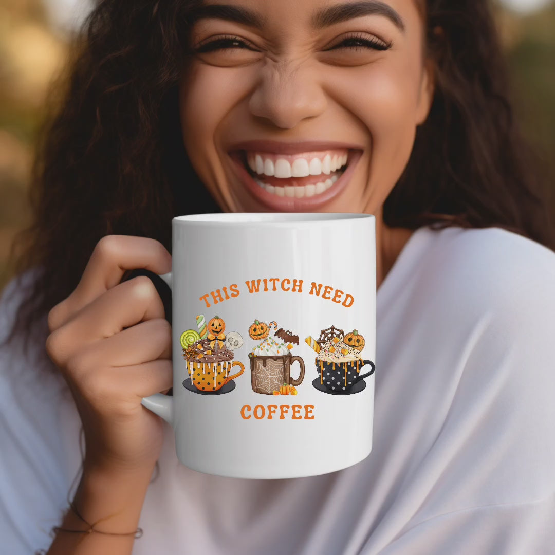 Originelle Halloween Tasse, coole Hexen Tasse, Becher im Halloween-Style, Must-Have für die spooky season, Witch Tasse, Must-Have für Hexen