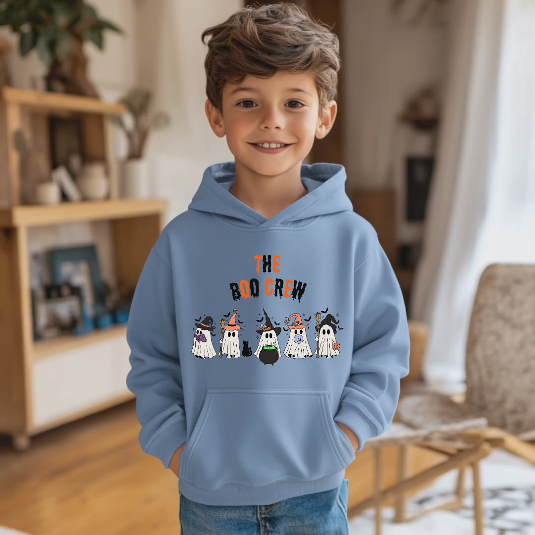 Schönes Halloween Geister Kinder Sweatshirt, Boo Crew Sweatshirt, Geister Sweatshirt, Must-Have Halloween, gute Laune Statement spooky season
