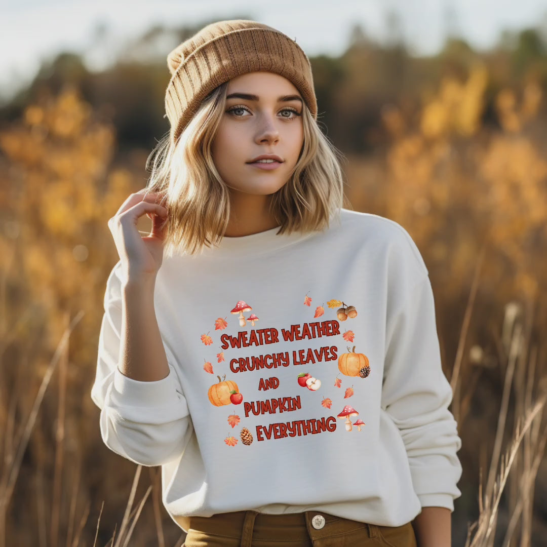 Gemütliches Herbst-Sweatshirt, herbstliches Sweatshirt, Sweater Weather-Pullover, Begleiter für Herbst-Spaziergänge, liebevolle Hommage