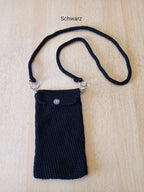 Handgehäkelte Handytasche mit abnehmbarem Gurt – 12 x 20 cm – Gurtlänge ca. 90 cm – in verschiedenen Farben
